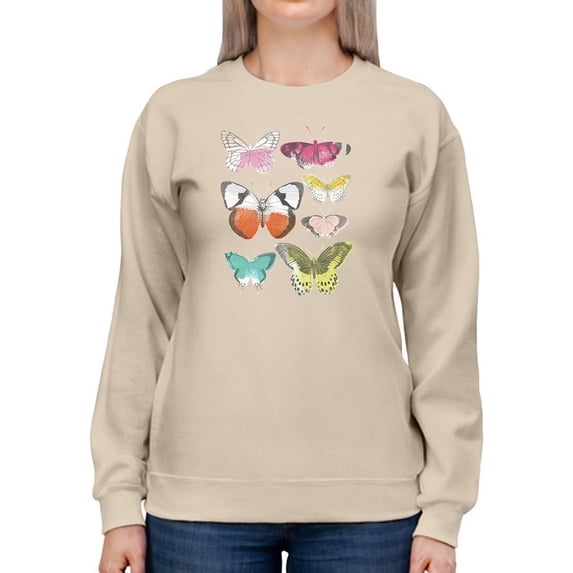 Chromatic Butterflies I Sweatshirt Women -June Erica Vess Designs, Female 4X-Large