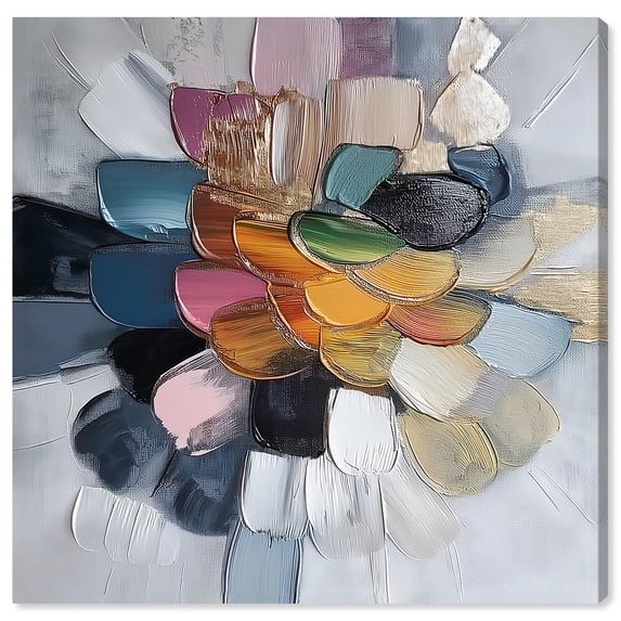 Chromatic Colorplay Canvas Modern Abstract Art by Art Remedy, Gallery Wrapped, 30" x 30"