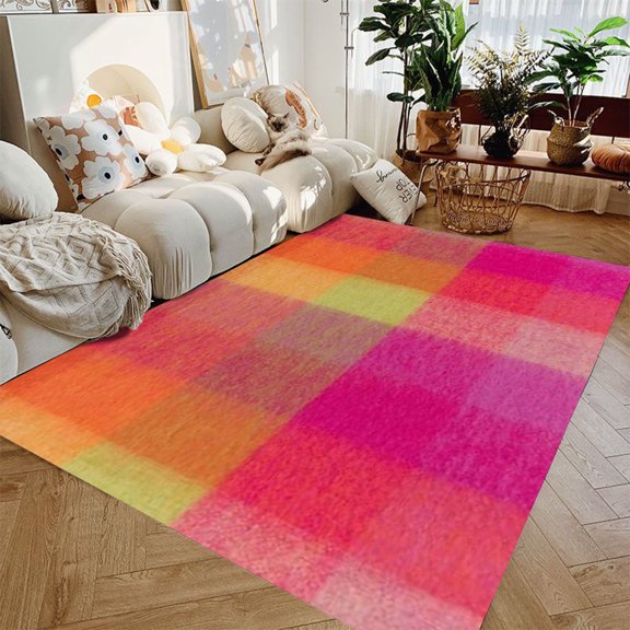 Chromatic Colour n Area Rug Large Carpet Rug for Living Room Bedroom Sofa Doormat ration Non-slip Floor Mat