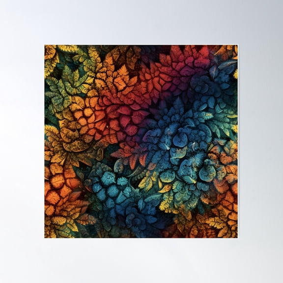Chromatic Cosmos Poster Wall Art, Modern Wall Decor For Living Room Bedroom, 30x30 UNFRAMED