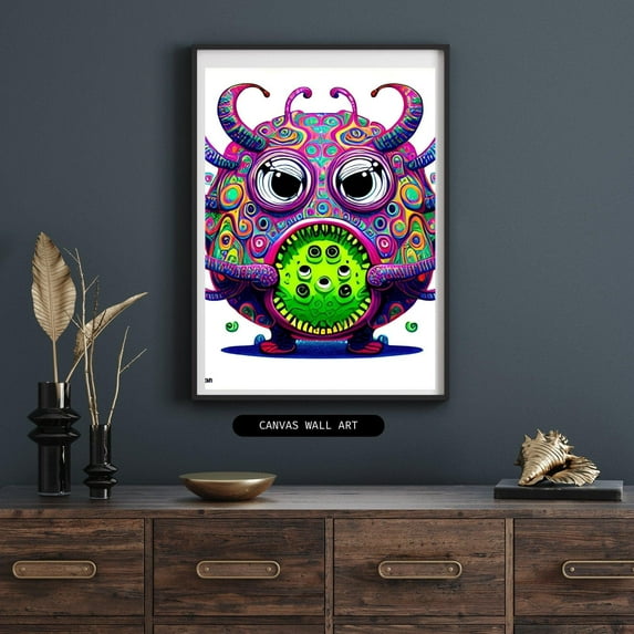 Chromatic Creations of Chilling Creatures- Canvas Wall Art