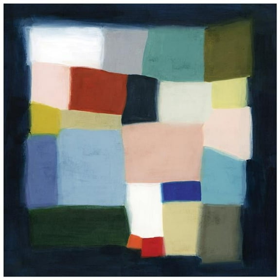 'Chromatic Cube I' Frameless Free Floating Reverse Printed Tempered Glass Wall Art