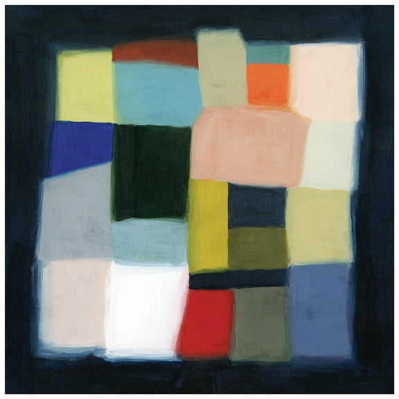 "Chromatic Cube II" Frameless Free Floating Reverse Printed Tempered Glass Wall Art