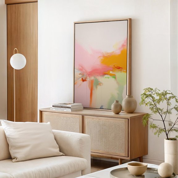 Chromatic Drift Wall Art Colorful Contemporary Statement Living Room Decor Neutral Interior Unframed Paper Print