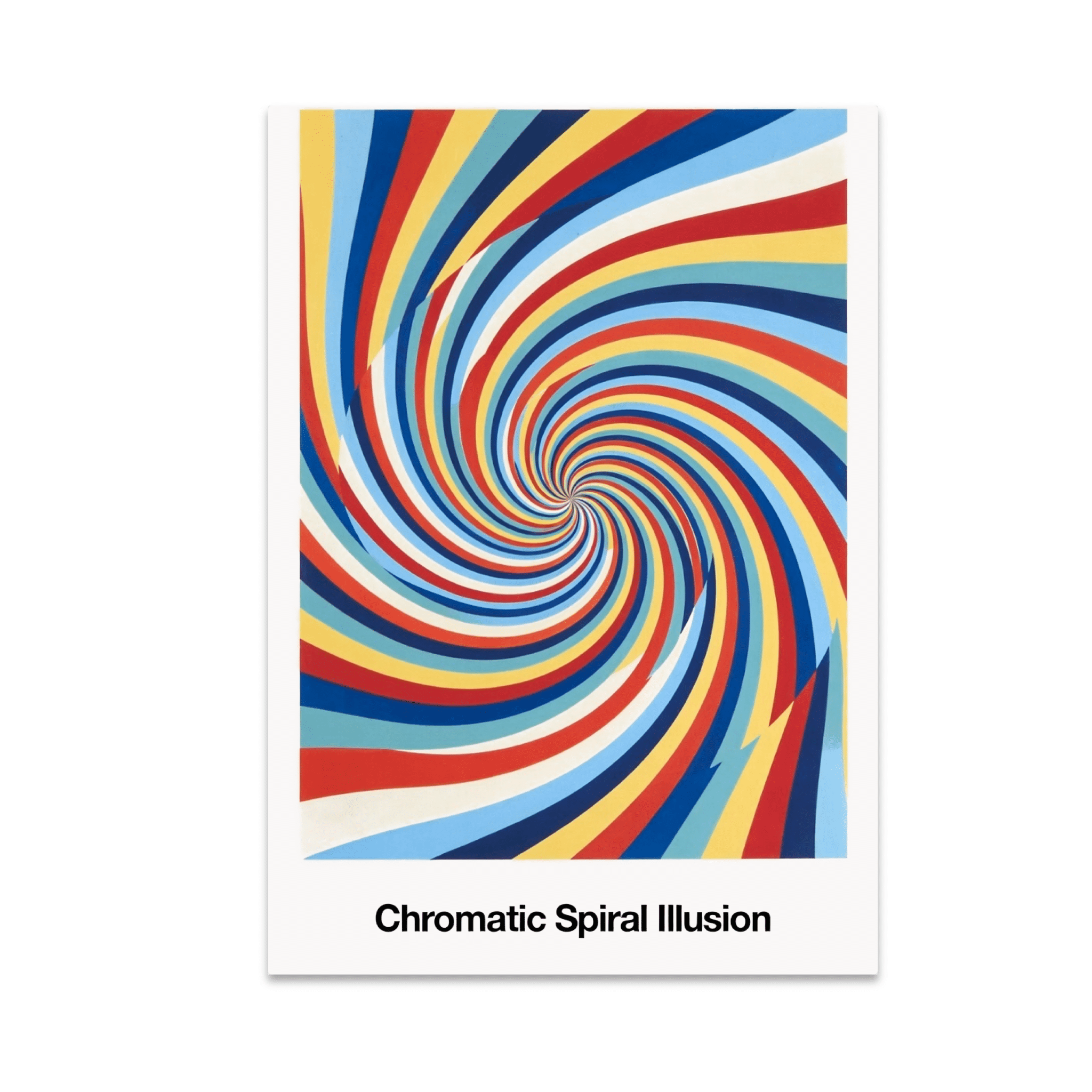 Chromatic Spiral Illusion Wall Art - Optical Illusion Art