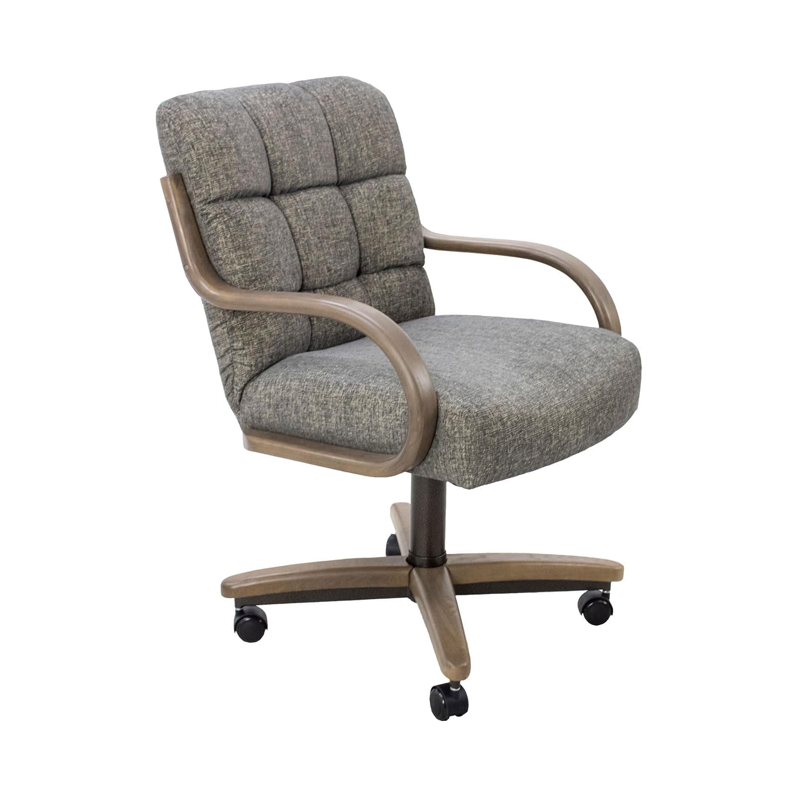 Chromcraft Set of 6 Caster Swivel Tilt Dining Chairs, Ultra Comfort ...