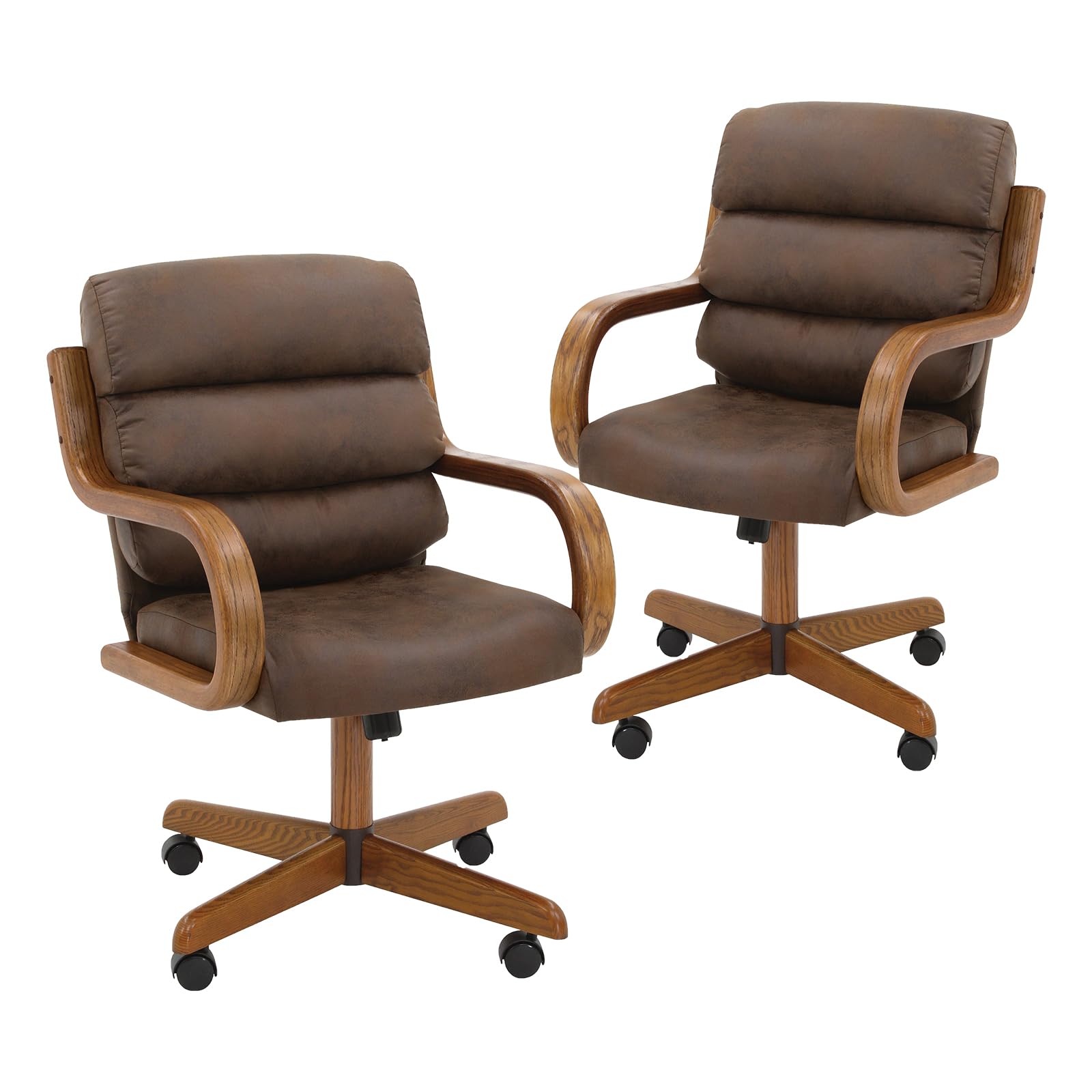 "AW Furniture Casual Dining Swivel & Tilt Rolling Chair for Kitchen