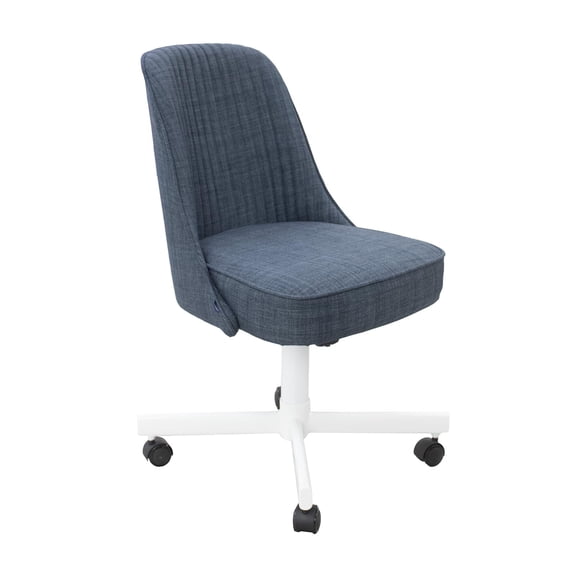 Chromcraft Swivel Tilt Dining Chair with Casters, Metal Frame, Modern Kitchen Chair, Vann Midnight