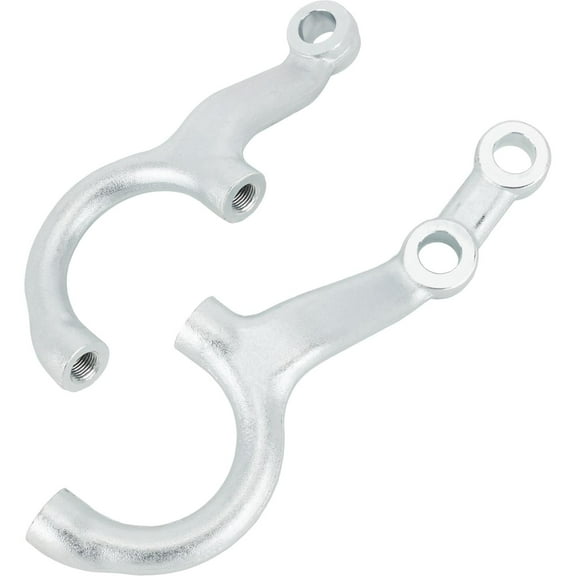 Chrome 1-3/4 Drop/Dropped Steering Arms, 1934 Model T style, Fits 1937-1948 Ford Spindle