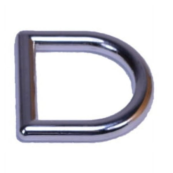 Chrome 1 Inch D Rings for Paracord - 5 Pack