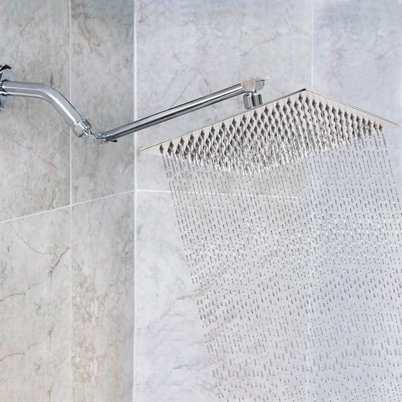 Chrome 10" Square Rainfall & High Pressure Stainless Steel Bath Shower head