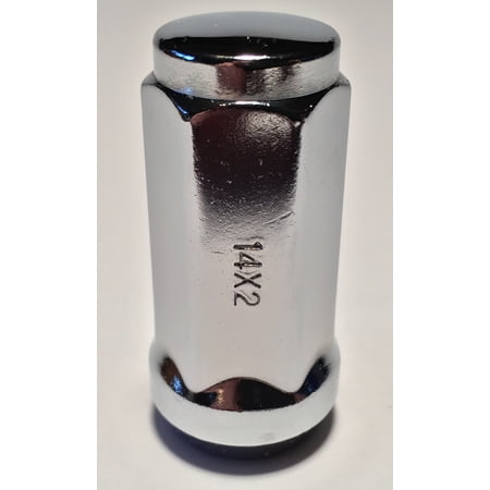 Chrome 14x2 Lug Nut 1.9" Long Bulge Acorn with 3/4" Hex Ford Expedition F150