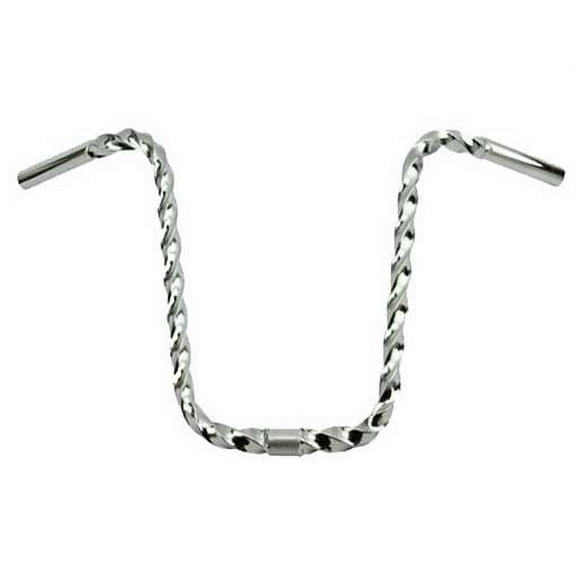Chrome 15" All Square Twisted bike Handlebar 25.4mm. Lowrider Bicycle Handlebar, Bike handle bar.
