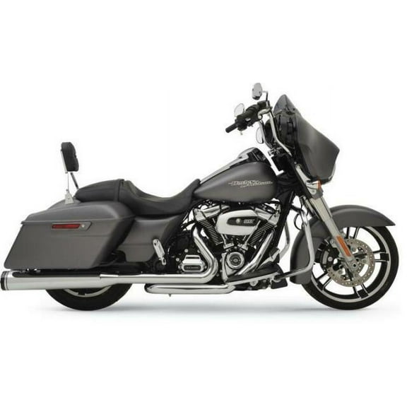 Chrome 2-Into-2 Two-Step Crossover Exhaust System for 2017-Newer Harley Touring
