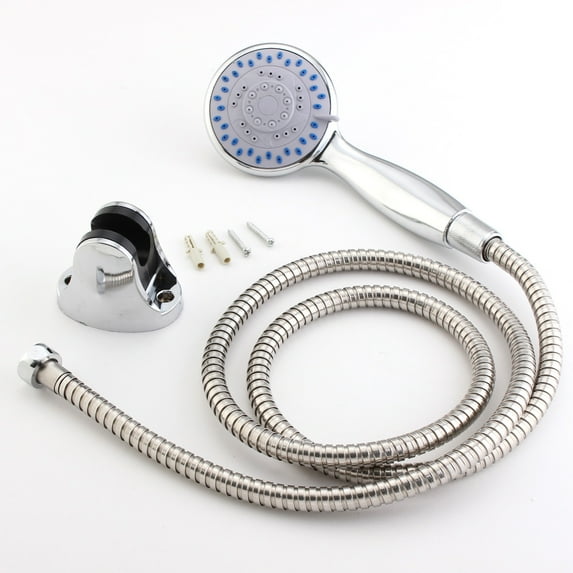 Chrome 3-Setting Hand Held Shower Massage Head Water Saving Multi-Function with Hose