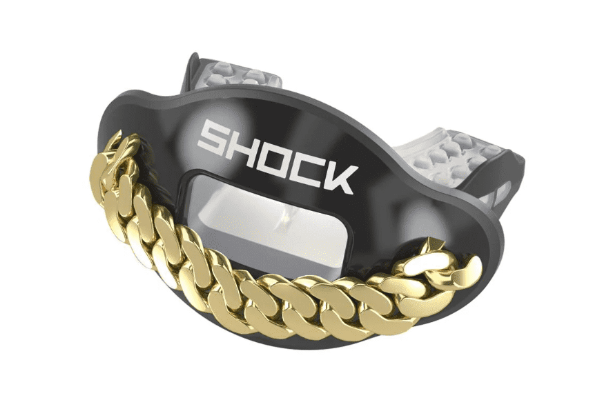 Shock Doctor Max AirFlow Lip Guard, 3D Chain Black Chrome, OSFA
