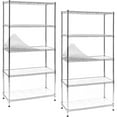 Chrome 4/5Tier Shelving Unit HeavyDuty Steel Shelves 5Tier30"W x 14