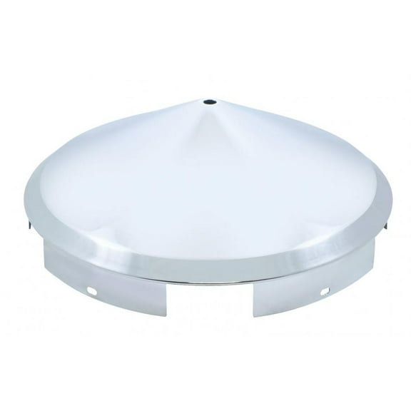 Chrome 5 Even Notch Front Hub Cap W/ Spinner Hole - 1" Lip