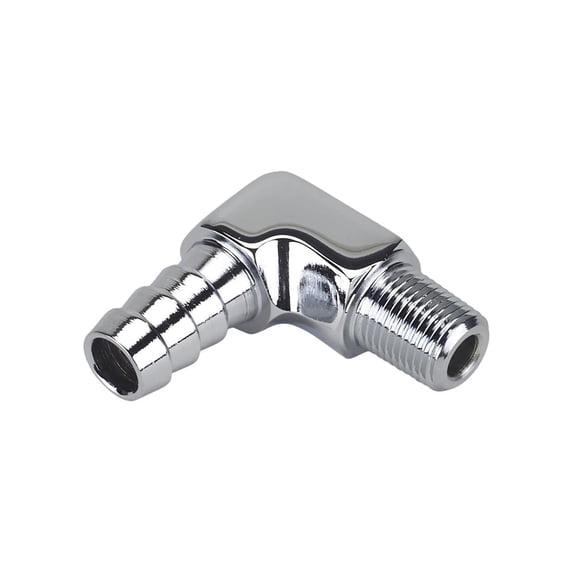 Chrome 90 Adapter Fitting, 3/8 Inch Hose to 1/8 NPT