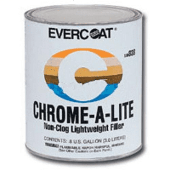 Fibre glass Evercoat CHROME-A-LITE 100838 Professional Lightweight Body Filler, 3 L Can, Yellow, Liquid