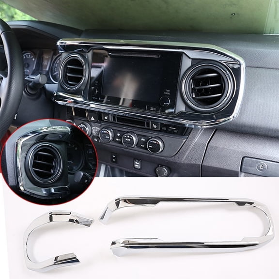 Chrome ABS Car Interior Central Console Dashboard Decorative Cover Trim For ToyotaTacoma 2016-2020