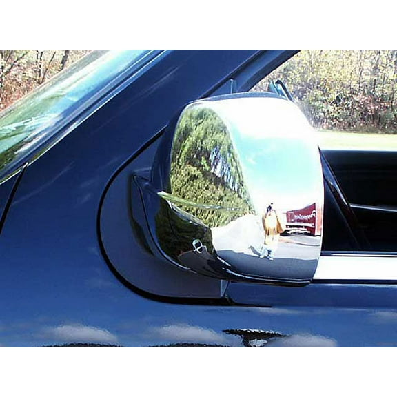 Chrome ABS plastic Mirror Cover 2Pc Fits Cadillac Chevrolet GMC MC47196 QAA