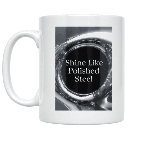 Chrome Aesthetic Design - Modern Art Enthusiast - 11 oz Ceramic Coffee Mug