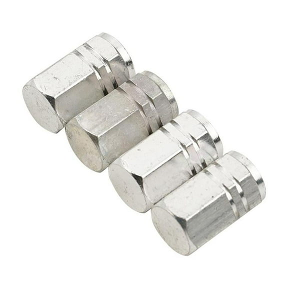 Chrome Aluminum Universal Fit 4-Piece Tire Valve Stem Set