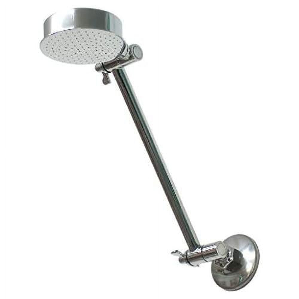Chrome Aussie Rain Shower With 8" Extension Arm And Flange, 15735