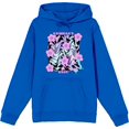 thumbnail image 1 of Chrome Baddie Y2K Flowers & Butterfly Adult Blue Long Sleeve Hoodie-Small, 1 of 3