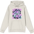 thumbnail image 1 of Chrome Baddie Y2K Flowers & Butterfly Adult Sand Long Sleeve Hoodie-Small, 1 of 3