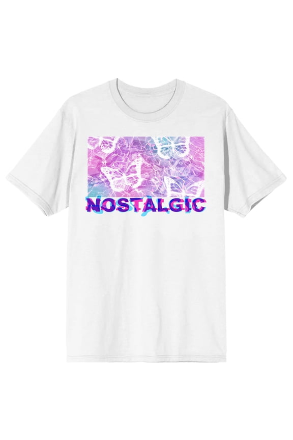 Chrome Baddie Y2K Nostalgic Butterflies Crew Neck Short Sleeve Women's White T-shirt-XL