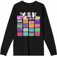 thumbnail image 1 of Chrome Baddie Y2K Trend Butterflies and Cassette Tape Adult Black Crew Neck Long Sleeve Tee-Medium, 1 of 3
