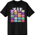 thumbnail image 1 of Chrome Baddie Y2K Trend Butterflies and Cassette Tape Adult Black Crew Neck Short Sleeve Tee-Medium, 1 of 2