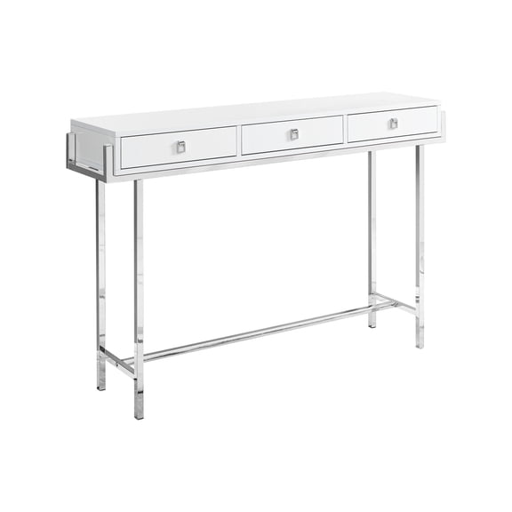 Chrome Base - Store Books and Pictures - Sofa Accent - Modern and Functional