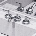 thumbnail image 1 of Chrome Bathroom Sink Faucet 8 in. Widespread Solid Brass Bathroom Faucets w/Sink Drain and Supply Lines| Renovators Supply, 1 of 8
