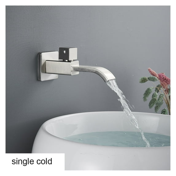 Bathroom Sink Faucet Contemporary Waterfall Outlet Gentle Effluent Hot and Cold Water Mixer Tap Deck Installation ,Effortless Installation
