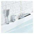 Chrome Bathtub Waterfall Shower Faucet with Hand Shower Hot Cold Water