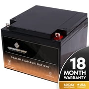 Chrome Battery 12V 12 Volt 12 Volt 24Ah Sealed Lead Acid SLA Battery - T3 Terminals - for Zb-12-24