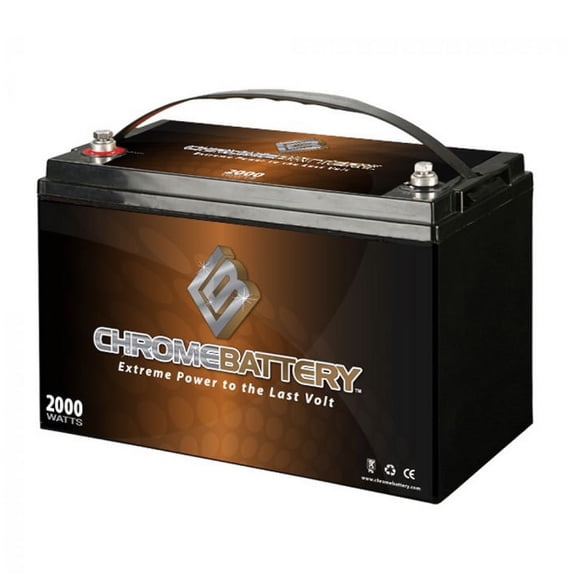 Chrome Battery 12V (12 Volt) (12 Volts) 110Ah Replacement Marine Battery Group 31 for Sea Ray Power Boat