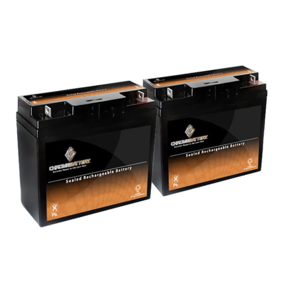 Chrome Battery 12V (12 Volt) (12 Volts) 20Ah SLA Battery for Pride Mobility Go-go Elite (2 Pack)