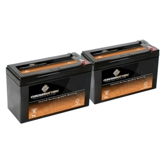 Chrome Battery 12V (12 Volts) 9Ah SLA Battery for Razor Pocket Mod / Pocket Rocket / Sport Mod (2 Pack)