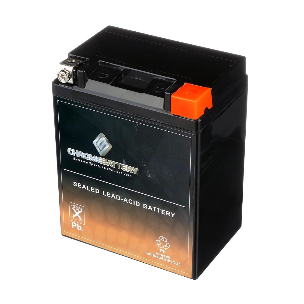Chrome Battery AGM 12 Volt Vehicle Battery, Group Size 14, 210 CCA for Lawn Mower, Sears