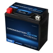 Chrome Battery Now Ytx14-bs (14-bs 12volt, 12ah) iGel AGM Motorcycle Battery for Kawasaki 1100cc Zx1100-d Ninja Zx-11 Years (1995 - 2001)