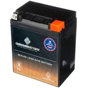 Chrome Battery Yb14l-a2 (14l-a2 12 Volts,14 Ah, 190 Cca) Sealed AGM Snowmobile Battery for Arctic Cat And Yamaha Models