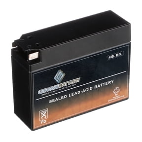 Chrome Battery Yt4b-bs (4b-bs 12 Volts,2.3 Ah, 40 Cca) High Performance - AGM Motorcycle Battery for 2004 Yamaha Vino 50 Xc50