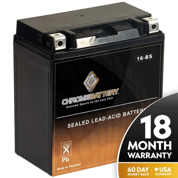 Chrome Battery Ytx16-Bs Motorcycle Battery for Kawasaki Vulcan Nomad, Drifter 1500Cc 99-'05