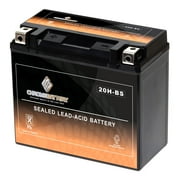 Chrome Battery Ytx20h-bs (20h-bs 12 Volts,18 Ah, 310 Cca) High Performance Power Sports Battery