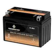 Chrome Battery YTX9-BS High Performance-Maintenance Free-Sealed Motorcycle Battery