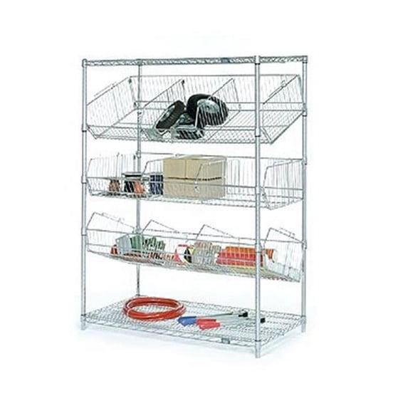 Chrome Bin Pick Rack 63 x 48 x 24 in.